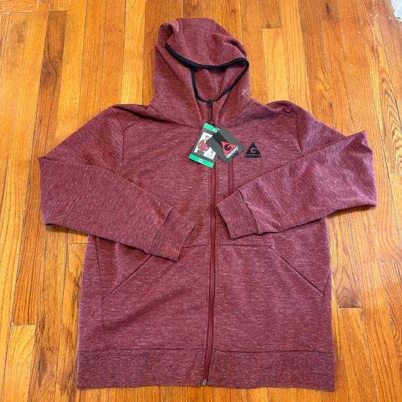 Gerry Other - NEW Gerry Men XL Full-Zip Hoody Burgundy Heathered Performance Jacket 1132236